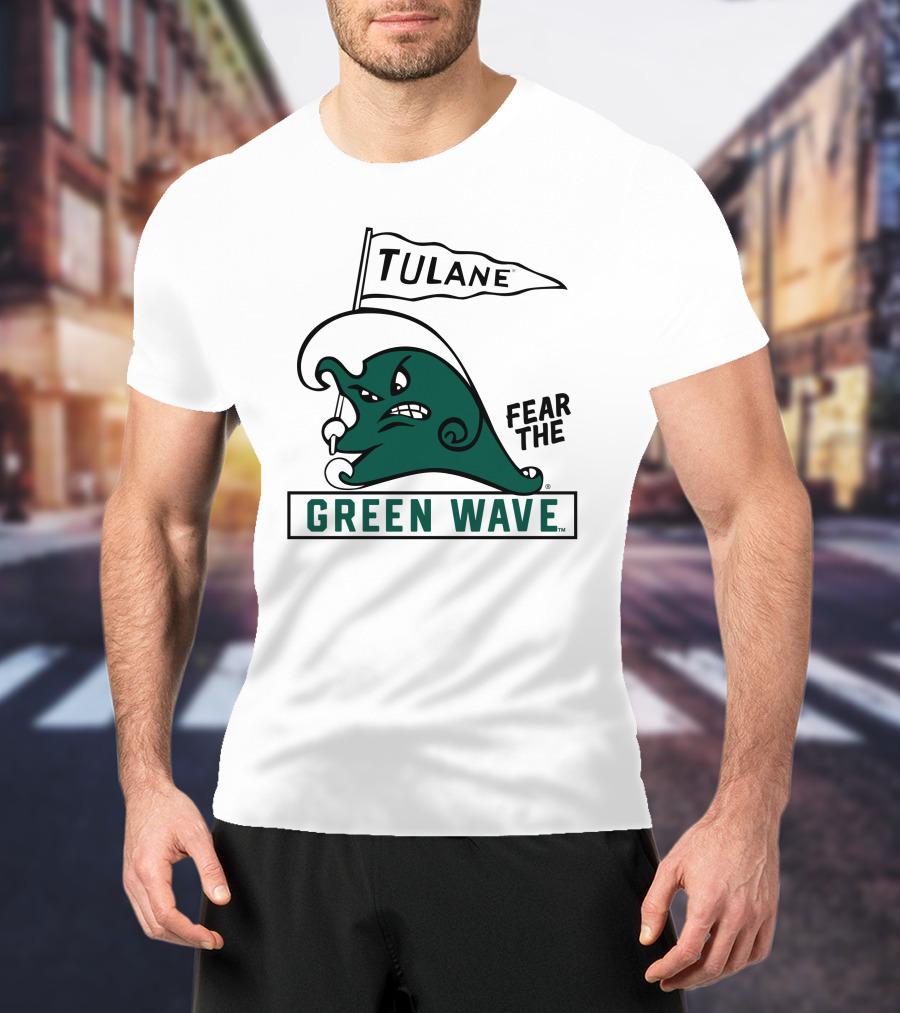 Tulane Green Wave Fear The Green Wave Retro T-Shirt