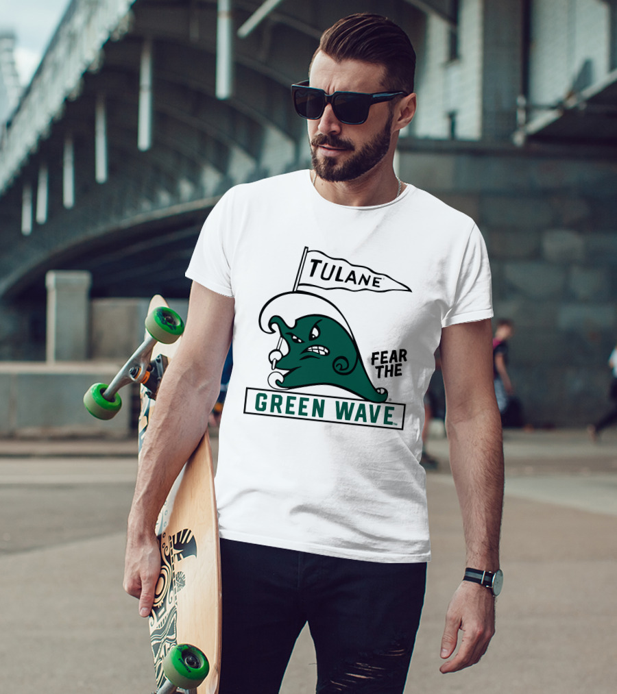 Tulane Green Wave Fear The Green Wave Retro T-Shirt
