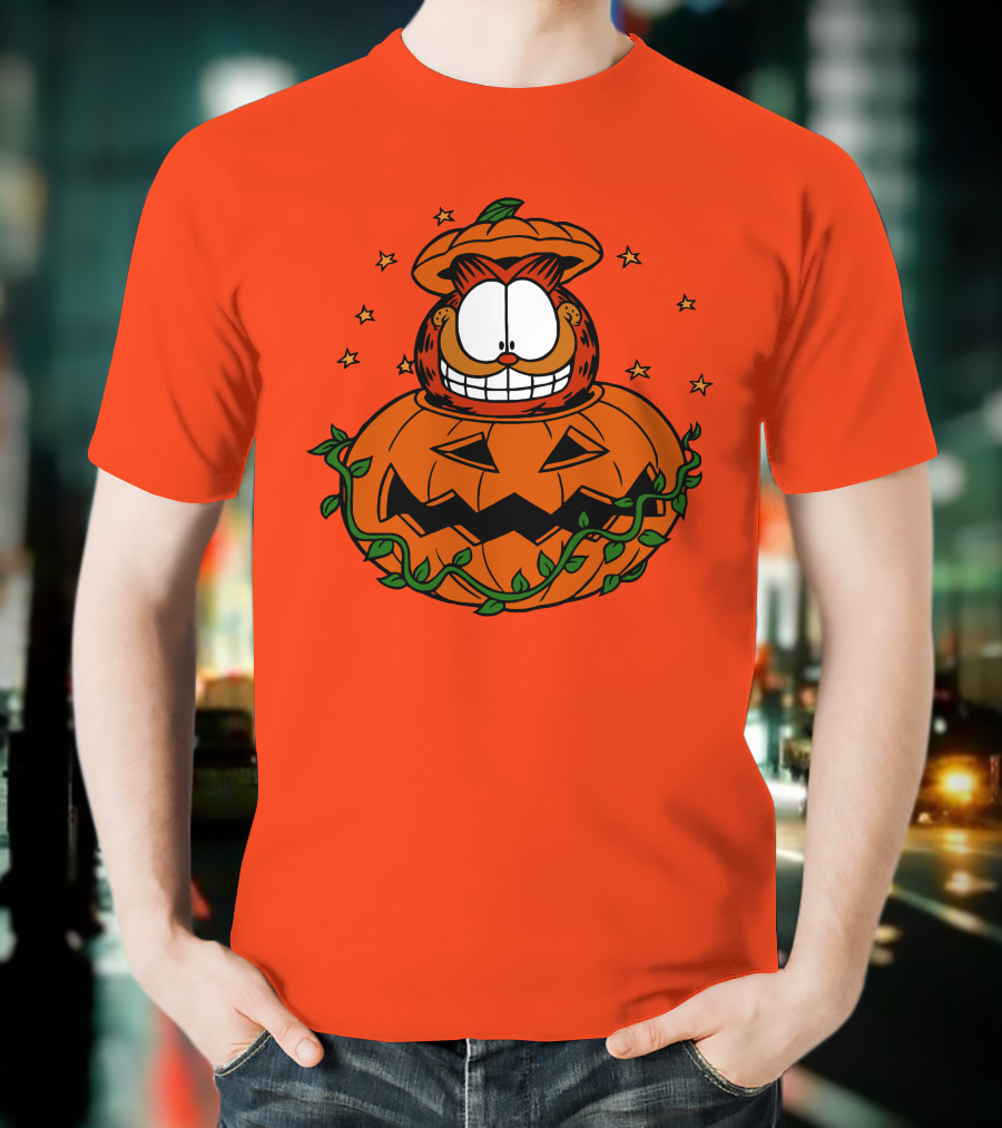 Garfield Jack-O'-Lantern Halloween Pumpkin T-Shirt