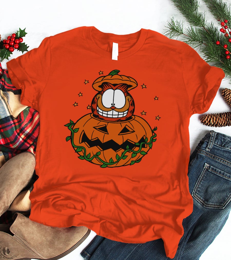 Garfield Jack-O'-Lantern Halloween Pumpkin T-Shirt