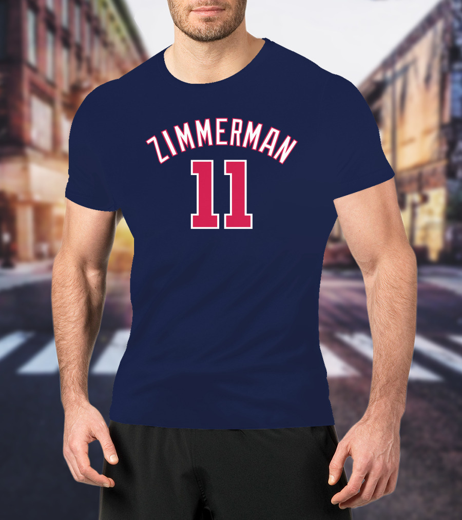 Zimmerman 11 Baseball Jersey Navy Red T-Shirt