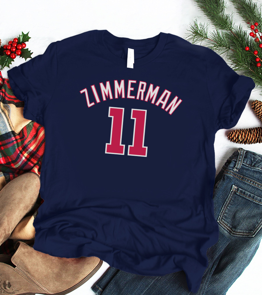 Zimmerman 11 Baseball Jersey Navy Red T-Shirt