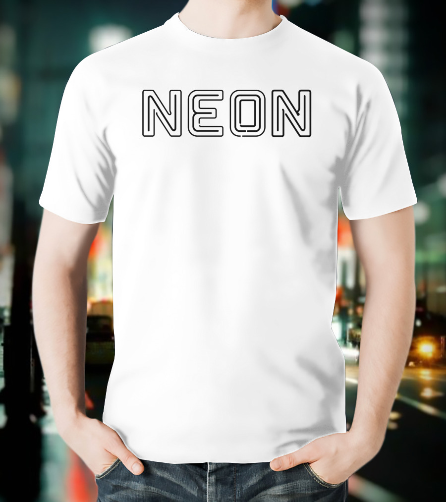 Neon Text Bold Outline T-Shirt
