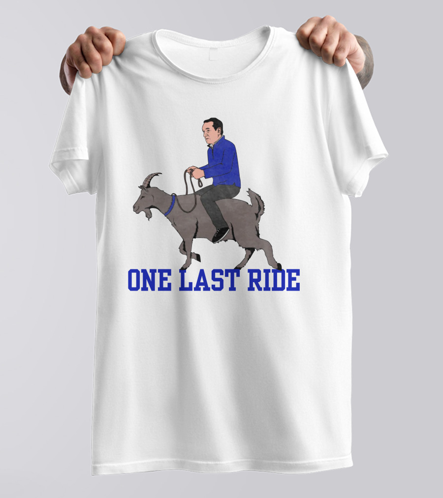 One Last Ride Goat Rider Blue T-Shirt