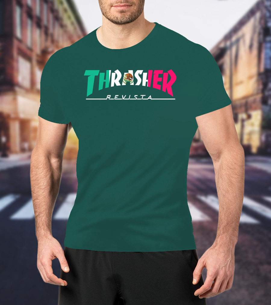 Thrasher Revista Mexican Flag Colors T-Shirt