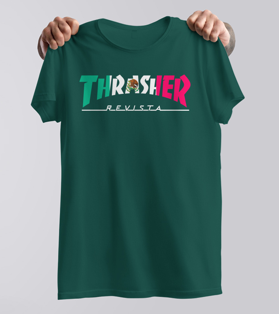 Thrasher Revista Mexican Flag Colors T-Shirt