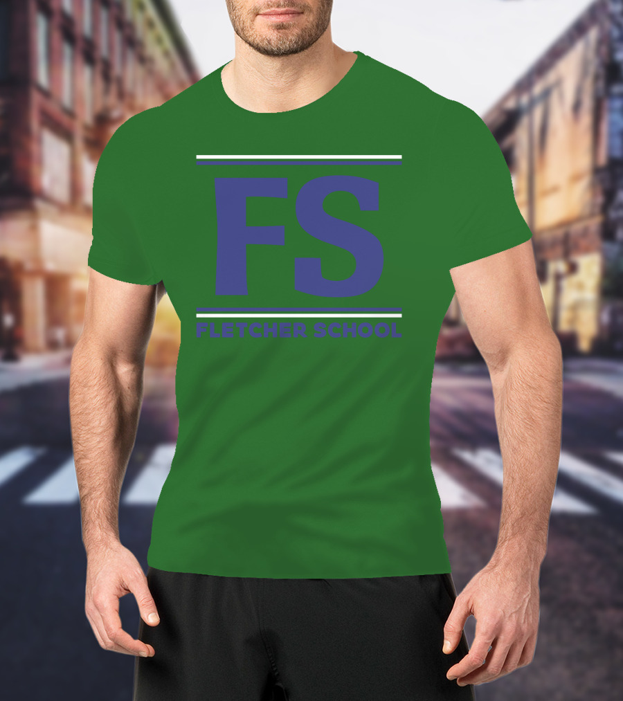 FS Fletcher School Green Background T-Shirt
