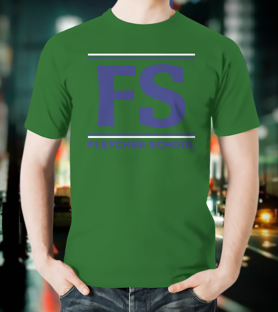 FS Fletcher School Green Background T-Shirt