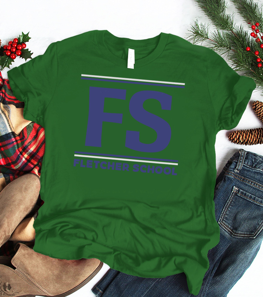 FS Fletcher School Green Background T-Shirt