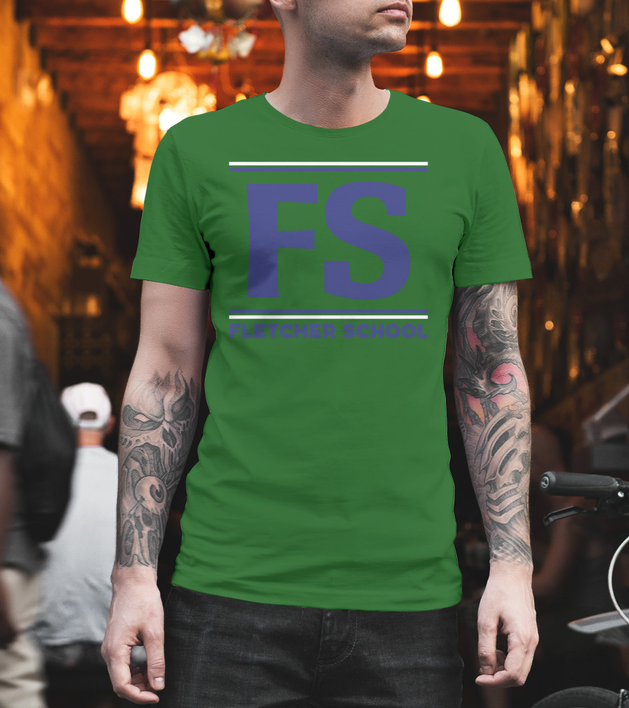 FS Fletcher School Green Background T-Shirt