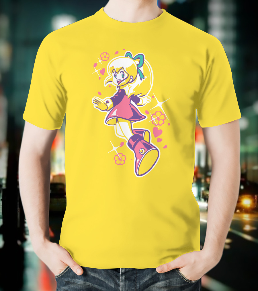 Good Luck Out There Cute Anime Girl With Flowers And Hearts T-Shirt