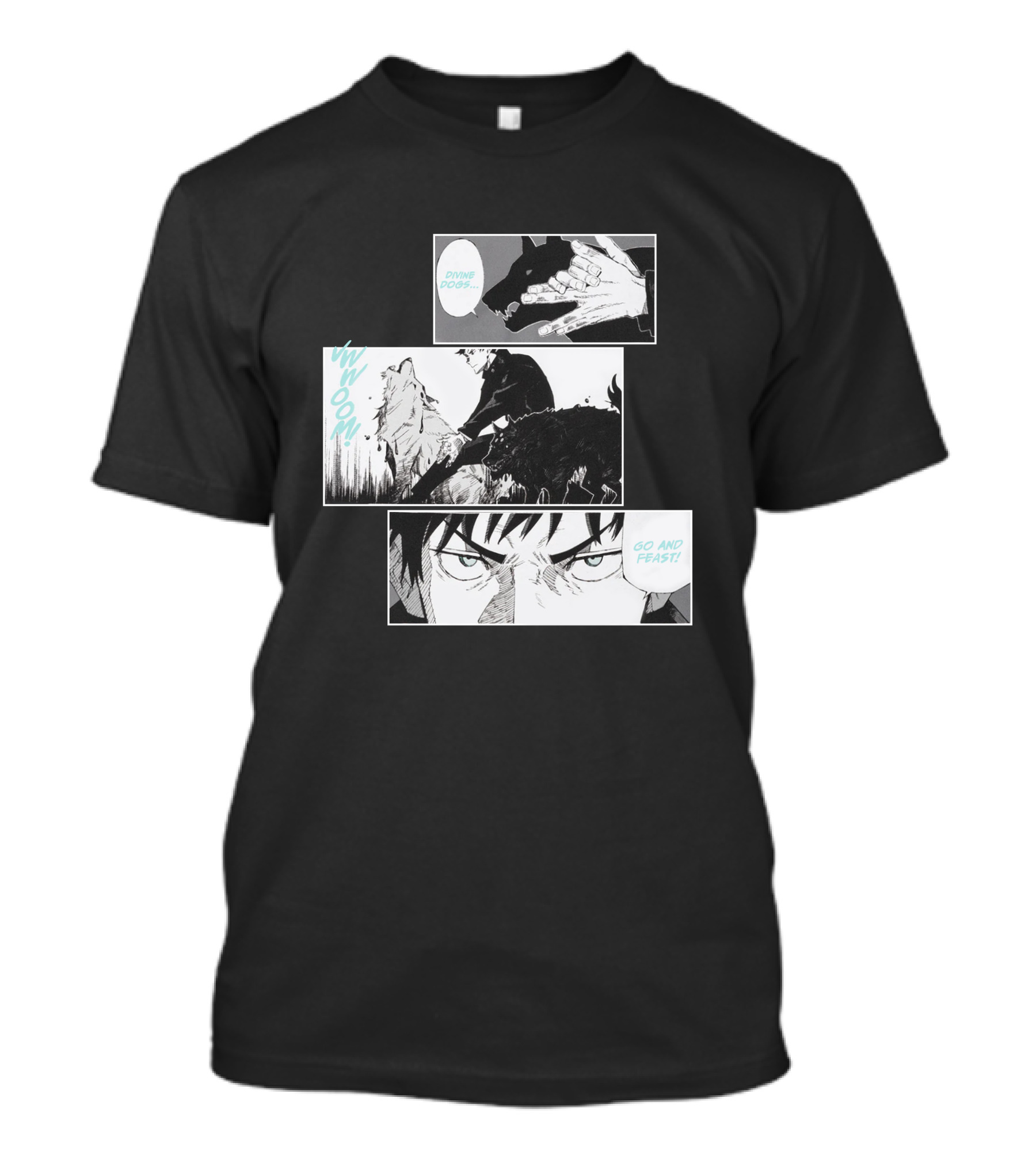 Shonen Jump Jujutsu Kaisen Megumi Divine Dogs Go And Feast T-Shirt