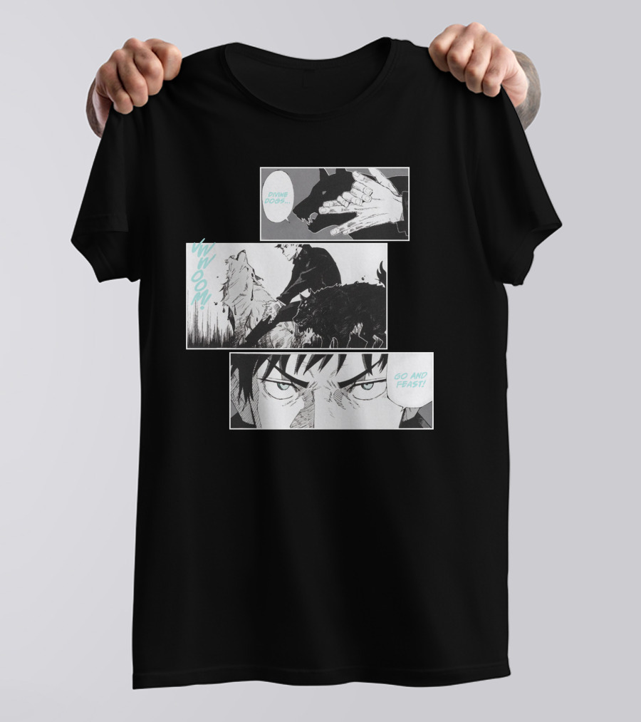 Shonen Jump Jujutsu Kaisen Megumi Divine Dogs Go And Feast T-Shirt