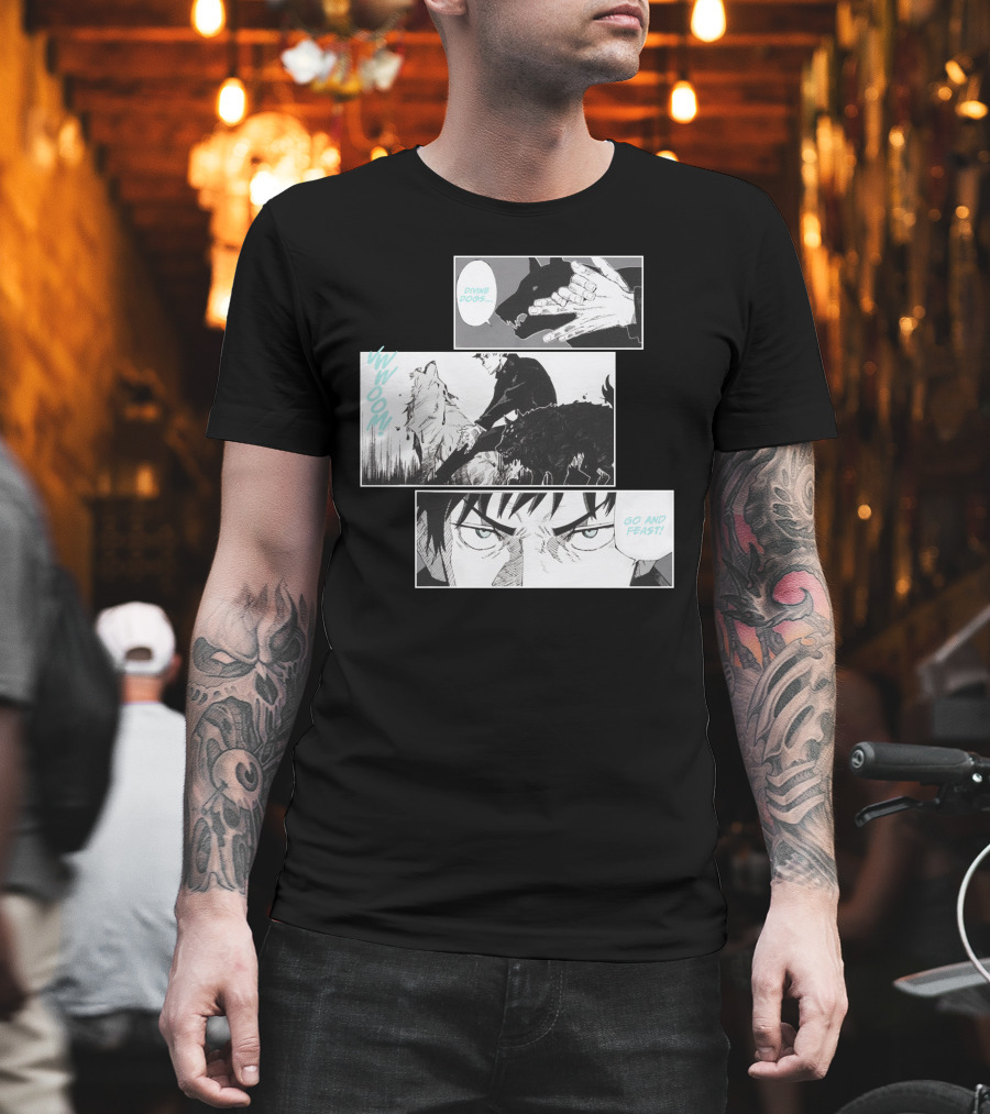 Shonen Jump Jujutsu Kaisen Megumi Divine Dogs Go And Feast T-Shirt
