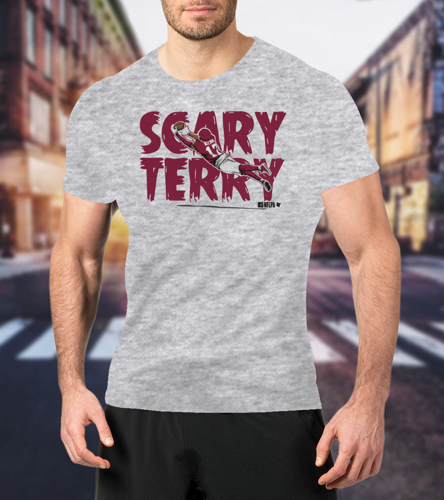 Scary Terry NFLPA Football Player Dive Catch T-Shirt