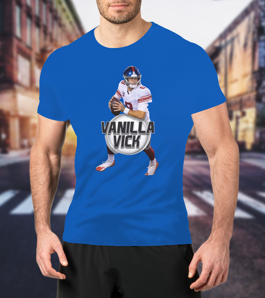 Vanilla Vick Football Quarterback Blue Jersey T-Shirt