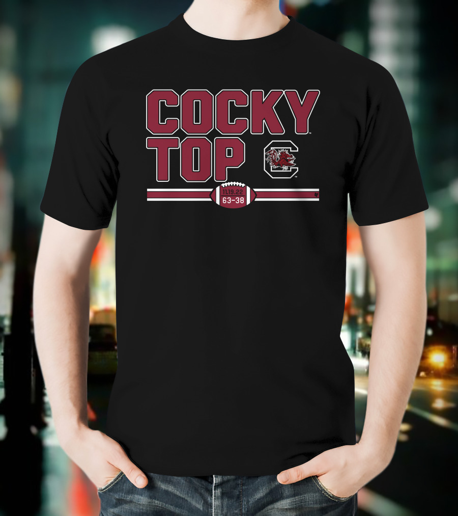 Cocky Top Gamecocks Victory 63-38 Football 11.19.22 T-Shirt