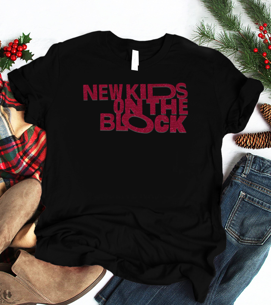 New Kids On The Block Vintage Glitter Lettering Classic T-Shirt