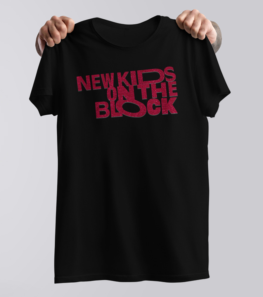 New Kids On The Block Vintage Glitter Lettering Classic T-Shirt