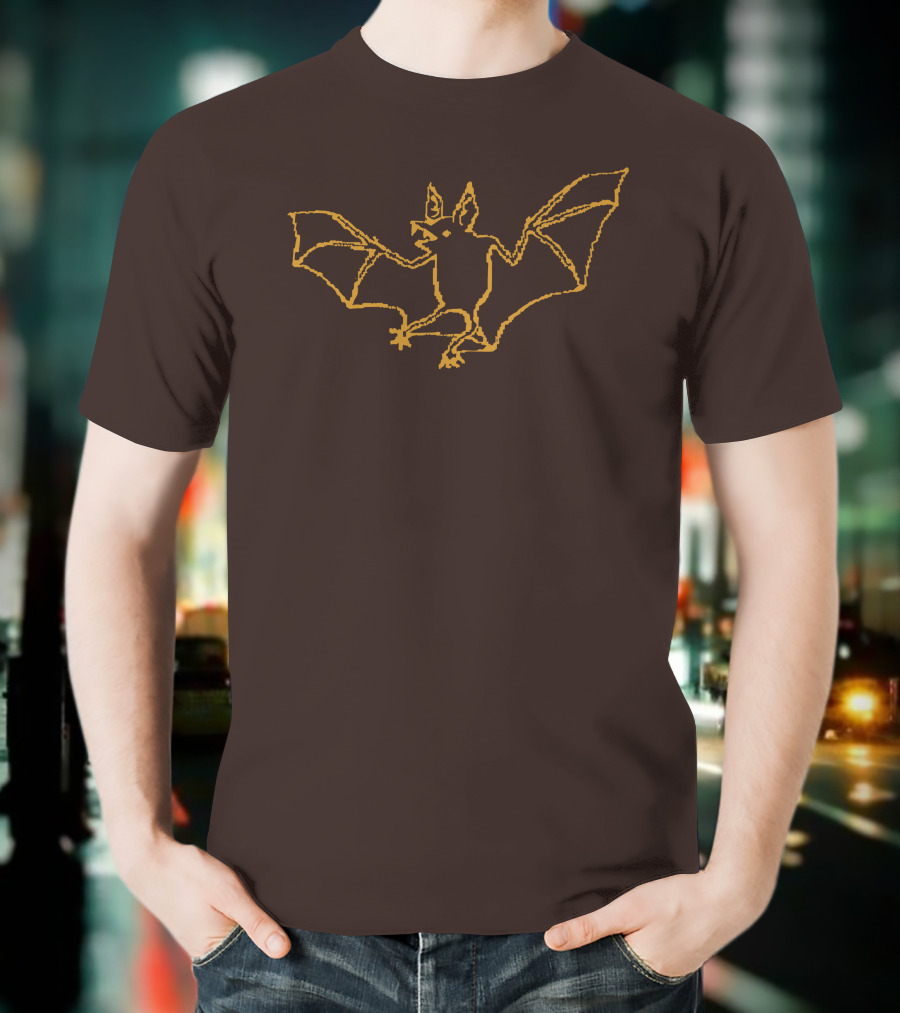 Cave Town Bat Sketch Knit T-Shirt