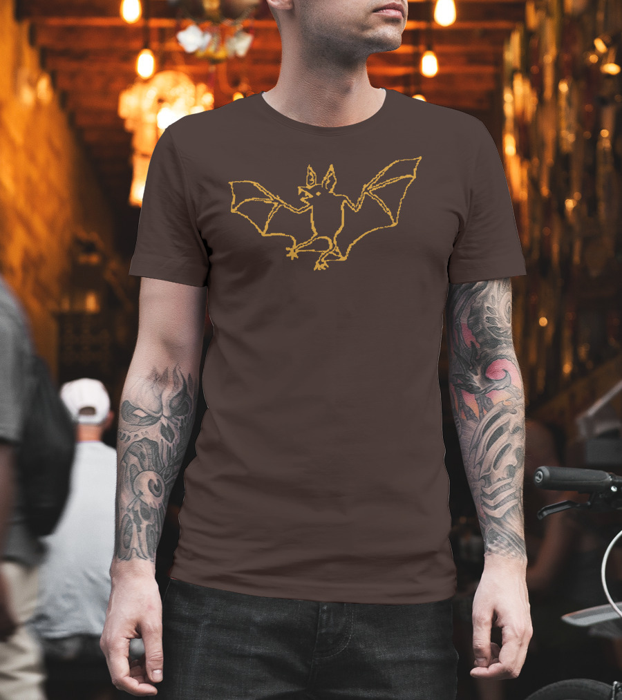 Cave Town Bat Sketch Knit T-Shirt