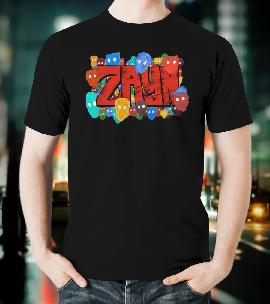 Zayn Colorful Mask Faces T-Shirt