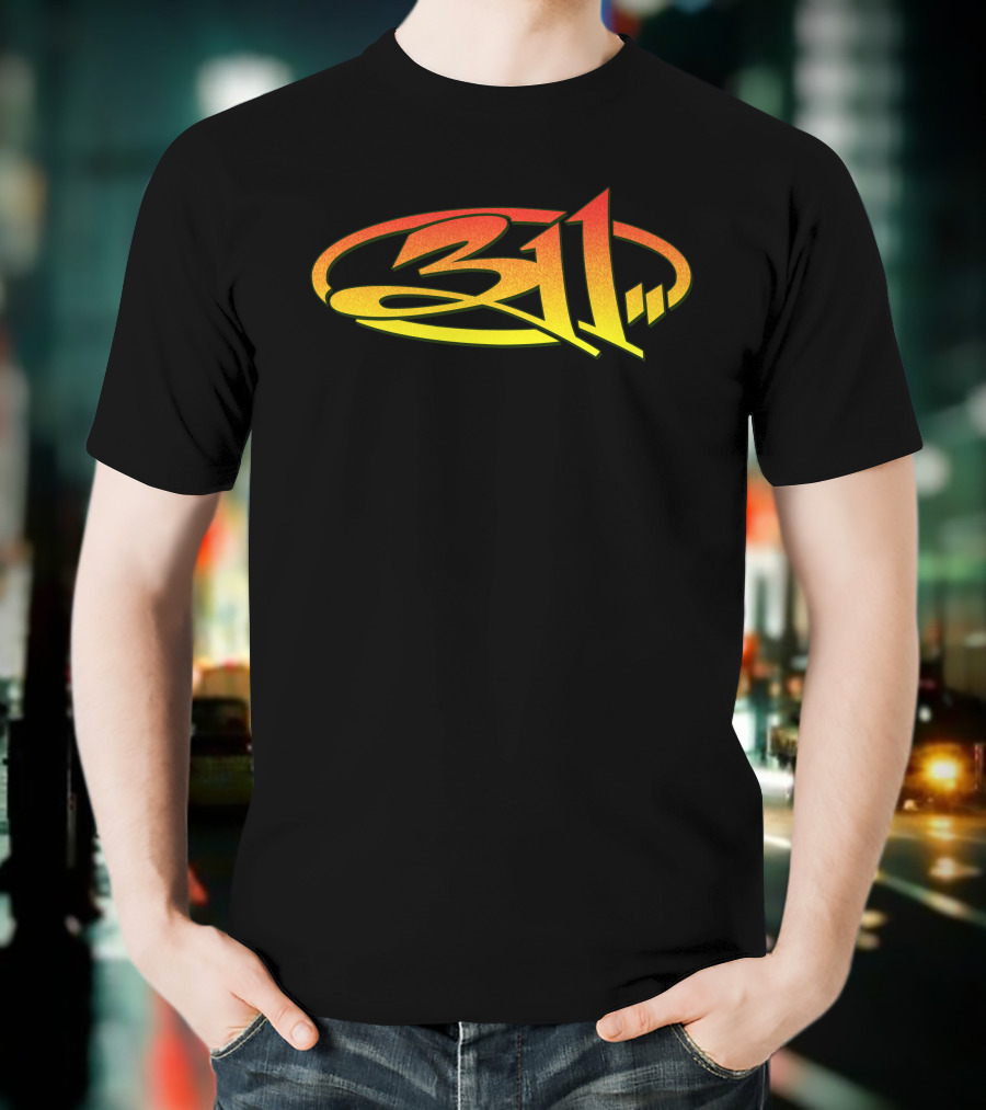 311 Band Logo Gradient Oval T-Shirt