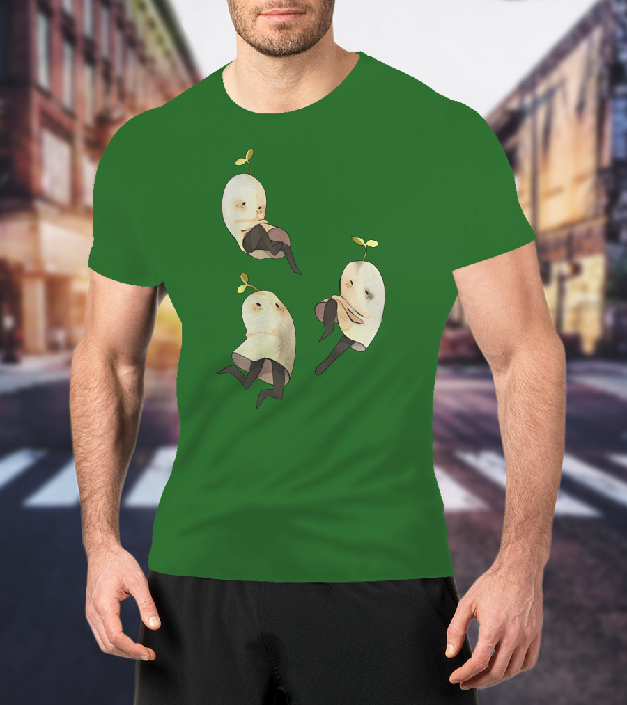 Some Silly Ghost Buddies With Sprouts And Black Tights T-Shirt