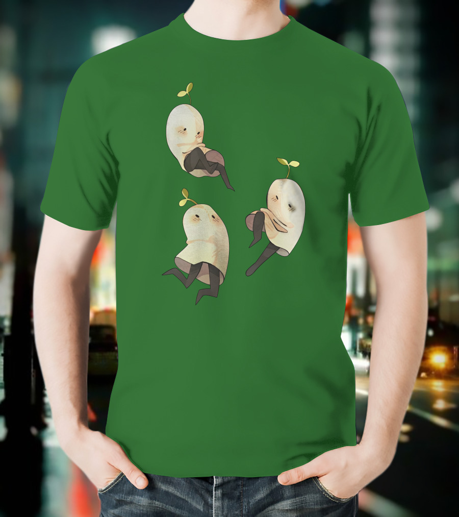 Some Silly Ghost Buddies With Sprouts And Black Tights T-Shirt