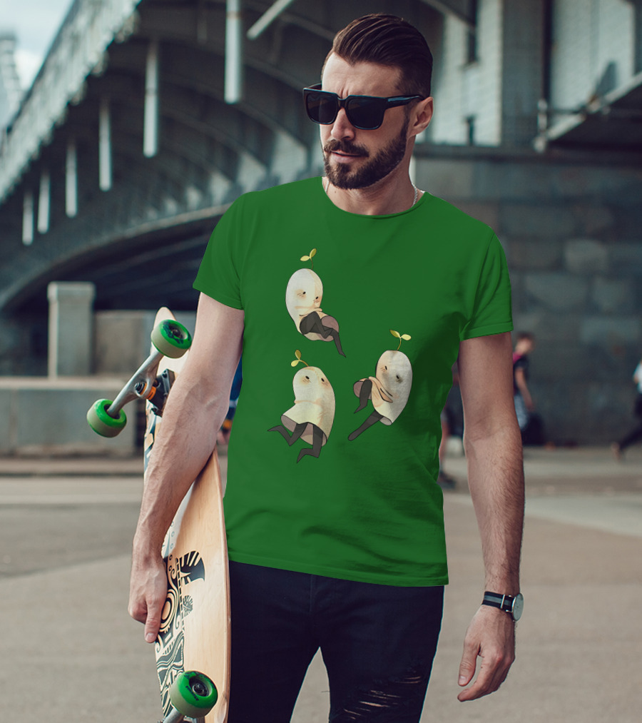 Some Silly Ghost Buddies With Sprouts And Black Tights T-Shirt