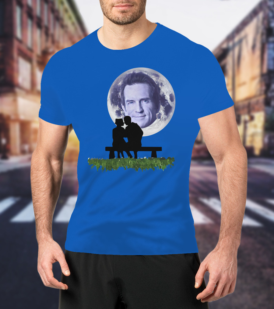 Beneath The Probst Moon Romantic Silhouette Bench Scene T-Shirt