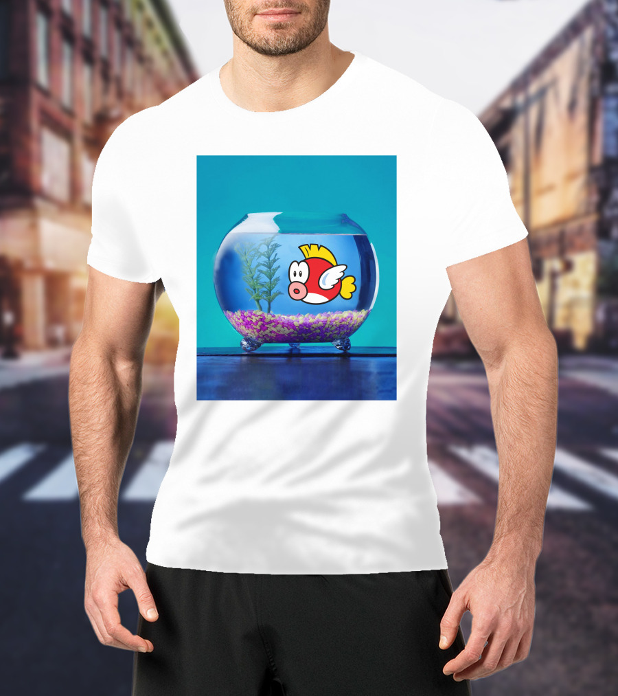 Nintendo Mario Cheep Cheep Fish Bowl T-Shirt