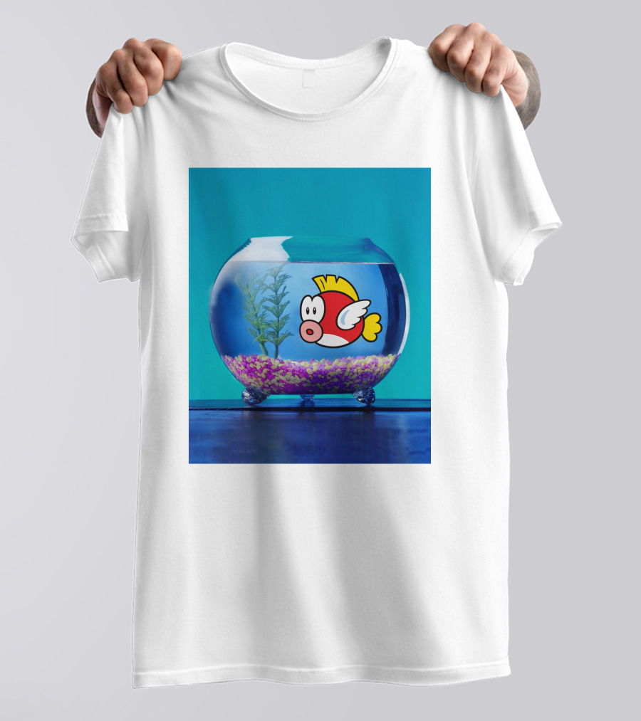 Nintendo Mario Cheep Cheep Fish Bowl T-Shirt