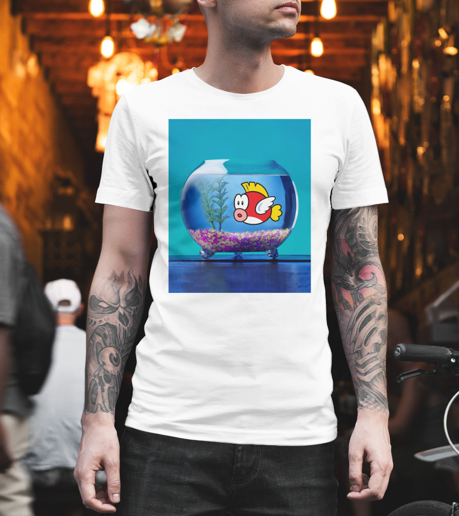Nintendo Mario Cheep Cheep Fish Bowl T-Shirt