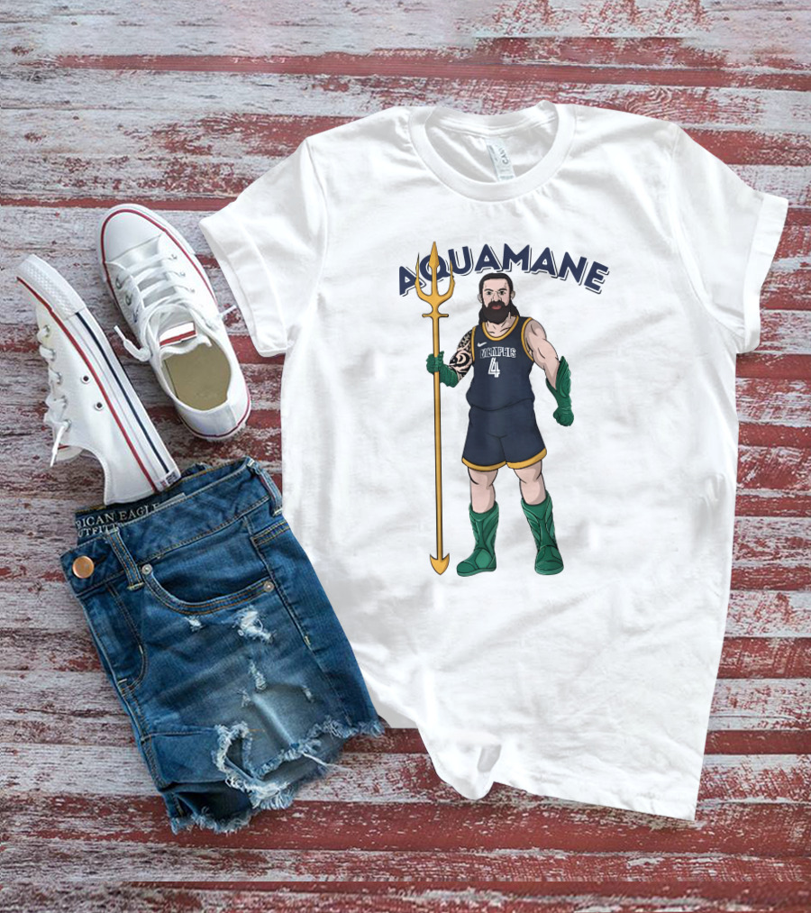 Aquamane Steven Adams Memphis Basketball Number 4 T-Shirt