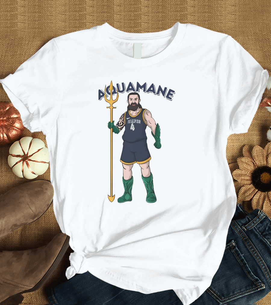 Aquamane Steven Adams Memphis Basketball Number 4 T-Shirt