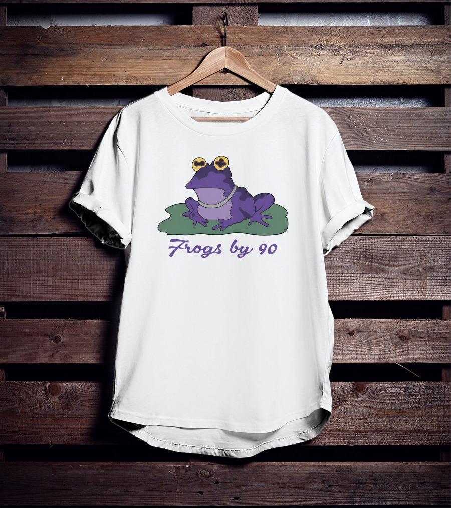 Frogs By 90 Purple Frog On Lily Pad T-Shirt