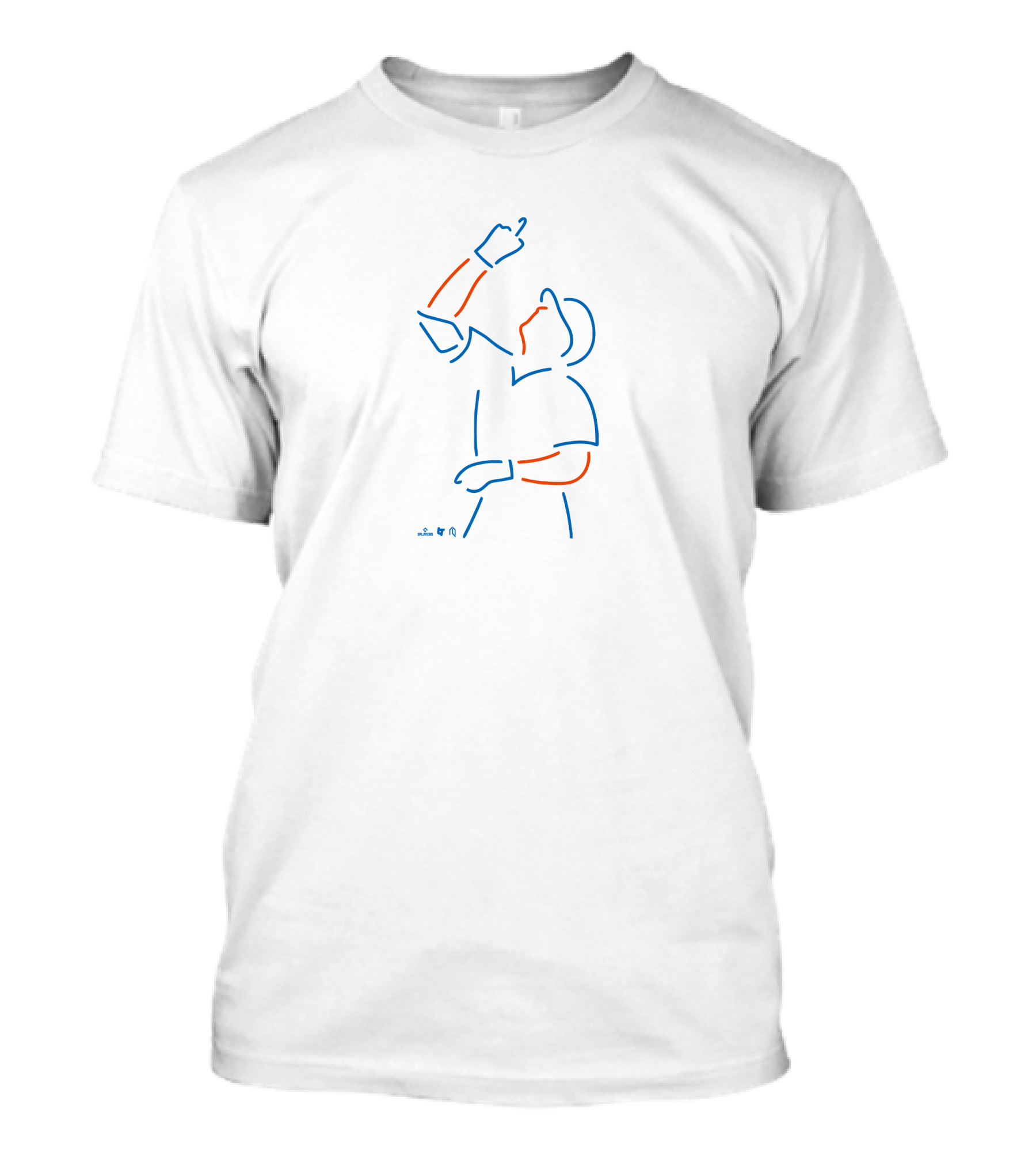 Brandon Nimmo Neon Line Art Baseball Player T-Shirt