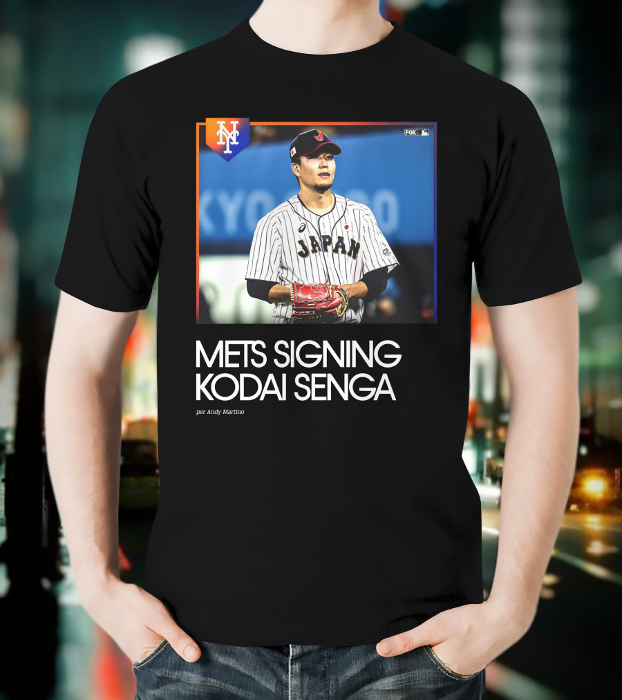 Mets Signing Kodai Senga Japan Baseball Fox MLB Andy Martino T-Shirt
