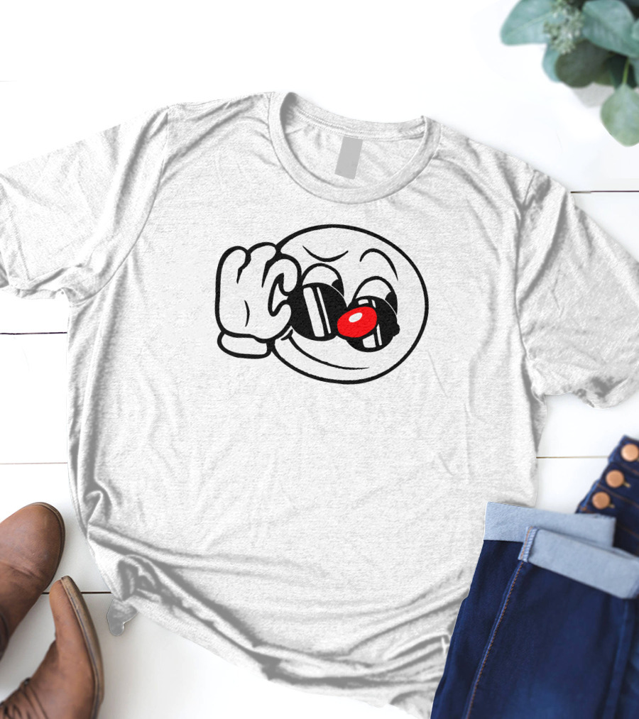 Looking Cool Ice Cream Character With Sunglasses T-Shirt