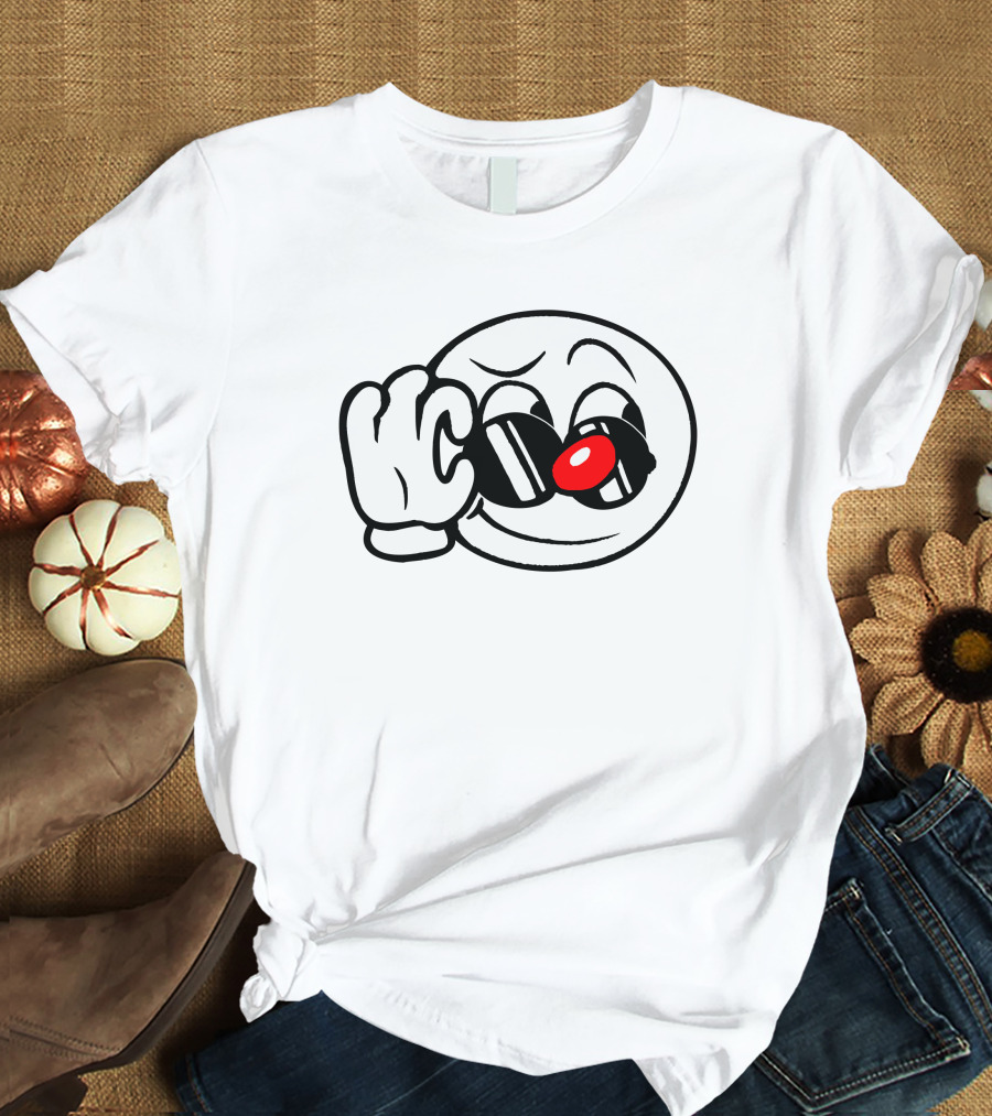 Looking Cool Ice Cream Character With Sunglasses T-Shirt