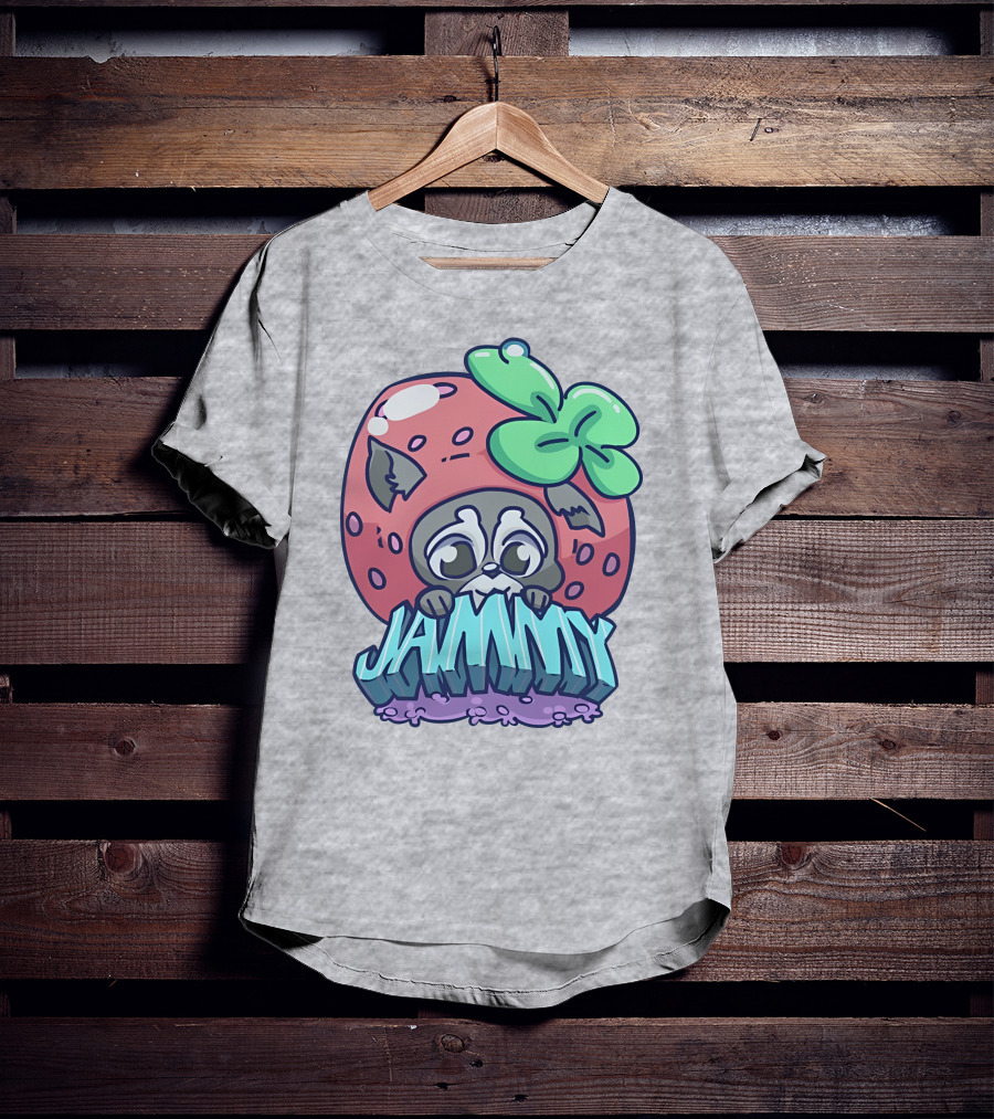 Jamplan Shop Jammin' Cute Strawberry Animal Jammy T-Shirt