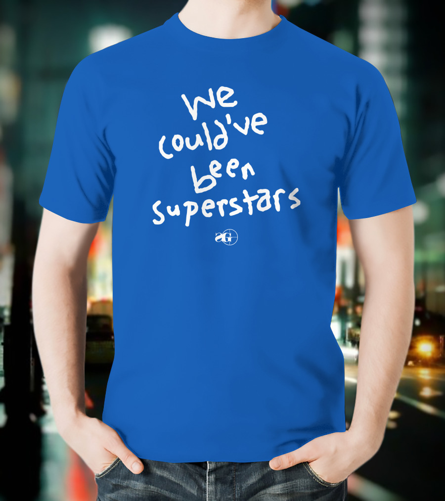 We Could've Been Superstars AG Blue Text T-Shirt