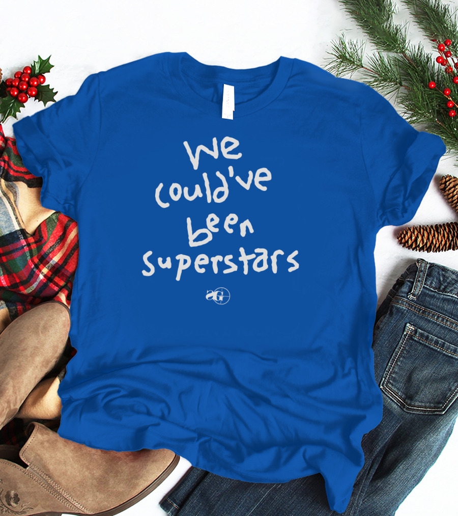 We Could've Been Superstars AG Blue Text T-Shirt