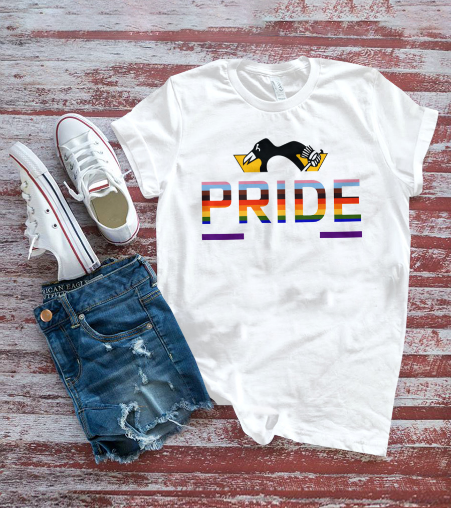 Pittsburgh Penguins Pride Game Rainbow T-Shirt