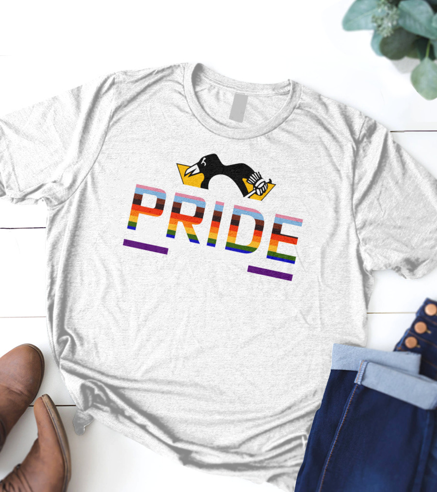 Pittsburgh Penguins Pride Game Rainbow T-Shirt
