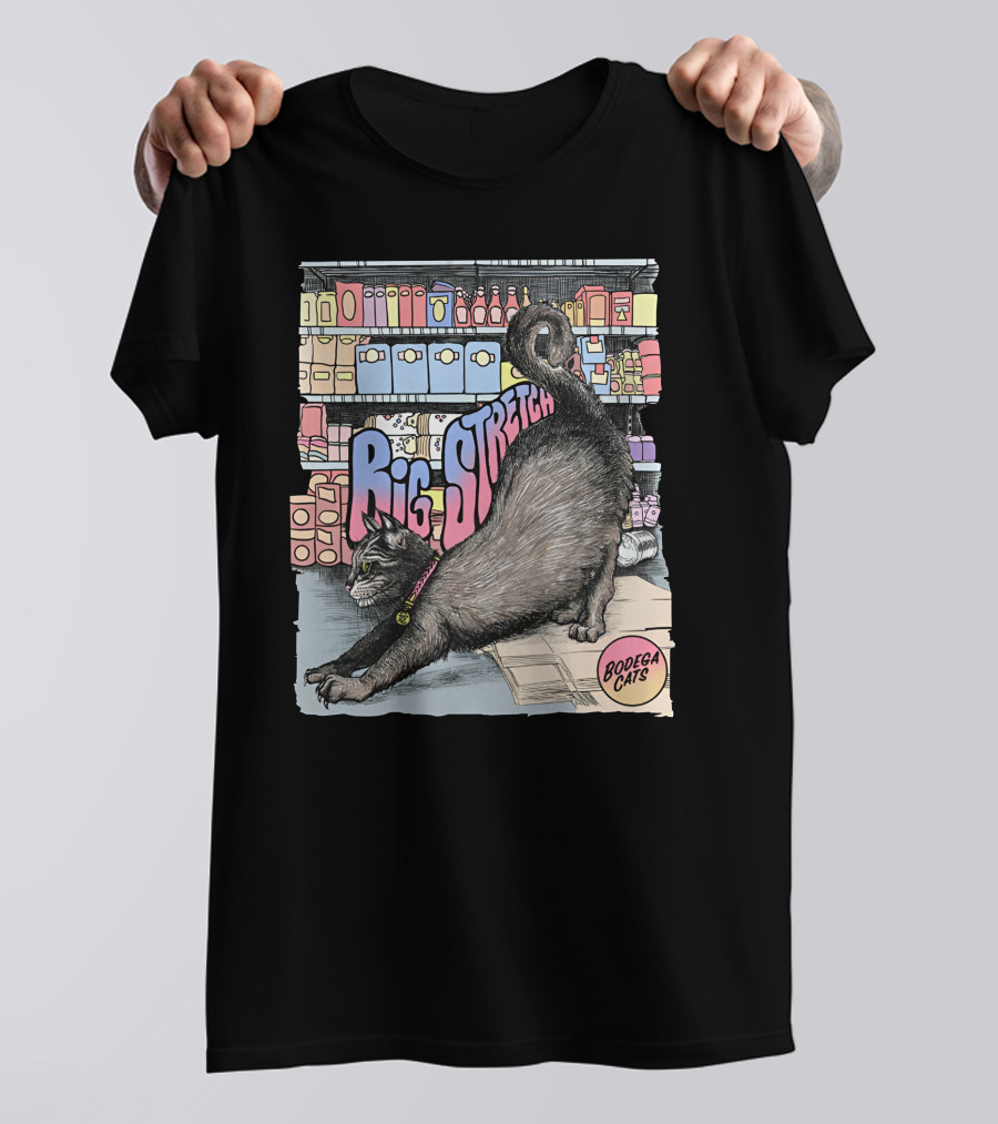 Bodega Cats Big Stretch In Grocery Aisle T-Shirt