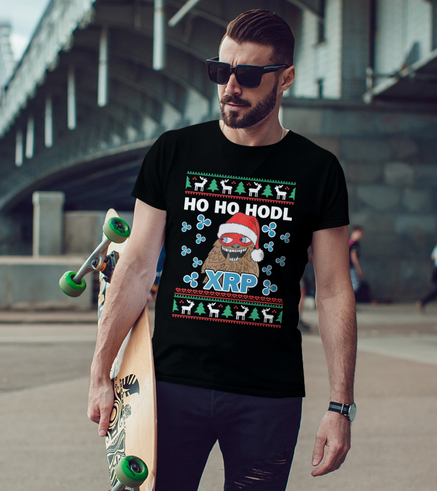 HO HO HODL XRP Ugly Christmas T-Shirt