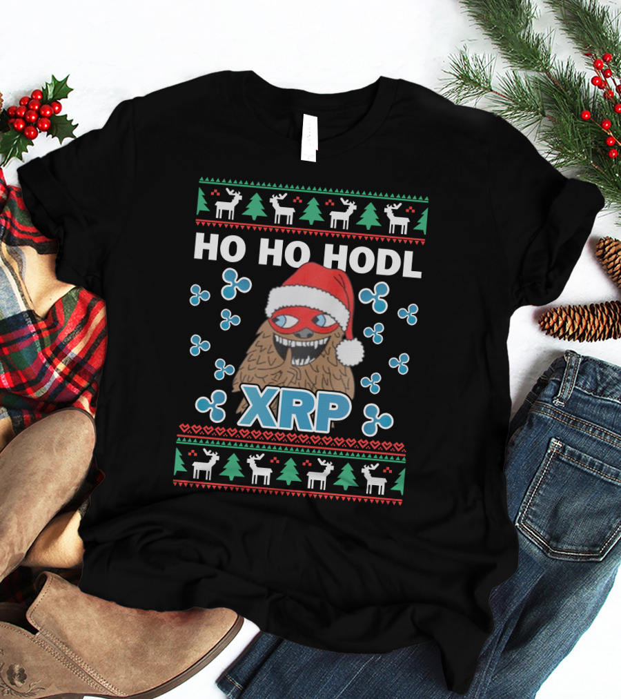HO HO HODL XRP Ugly Christmas T-Shirt