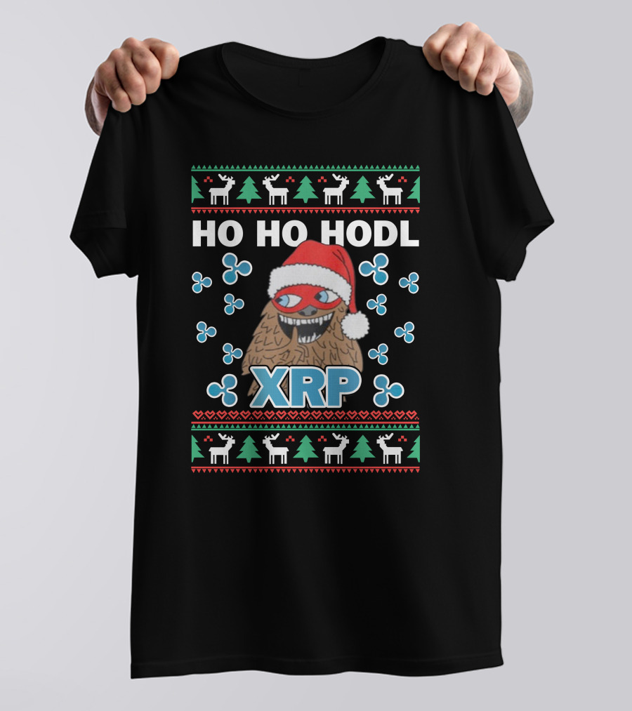 HO HO HODL XRP Ugly Christmas T-Shirt